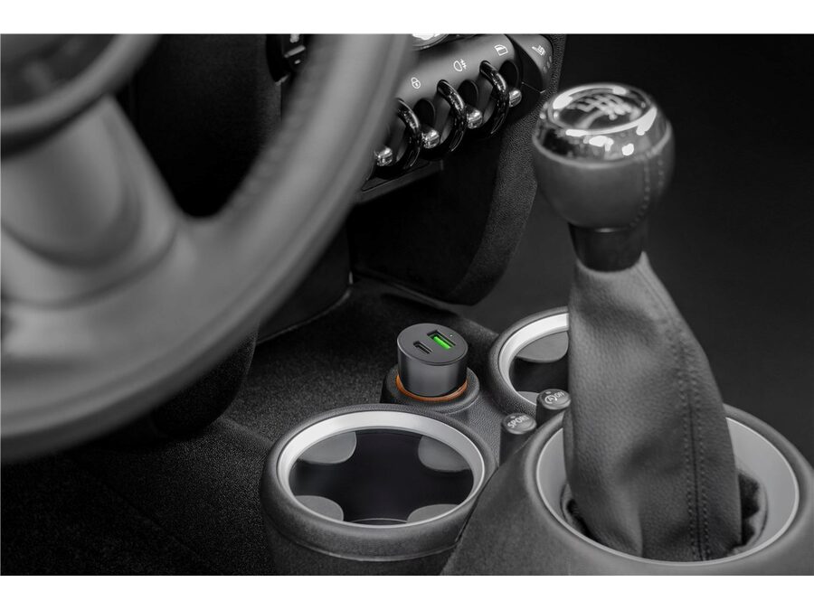 12/24V biladapter - USB-A (QC3.0) + USB-C (PD 48W)