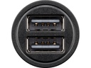 Dobbelt USB billader - 2 x USB A hun (4,8A), Sort
