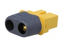 DC-XT60 kabelstik - 2pol hun, loddeben, m. kappe