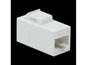 Keystone RJ45 mellemled - CAT6 uskærmet, 2 x RJ45 hun, Hvid