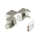 Keystone RJ45 fatning 180° - CAT6a skærmet (Toolless) - slim