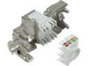 Keystone RJ45 fatning - CAT6a 500MHz skærmet (Toolless)