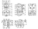 Apparatfatning - 3pol C14 han og C13 hun, 10A