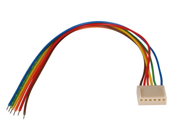 Printstik - 6pol hun 2,54mm +20 cm ledn.