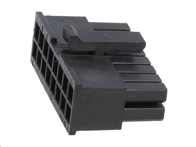 Ledning-til-print hunstik - Micro-Fit 3.0, 3mm, 2x8pol