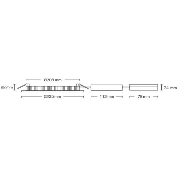 LED downlight Alisia 230V 18W 3000K IP44 - Rund, mat hvid