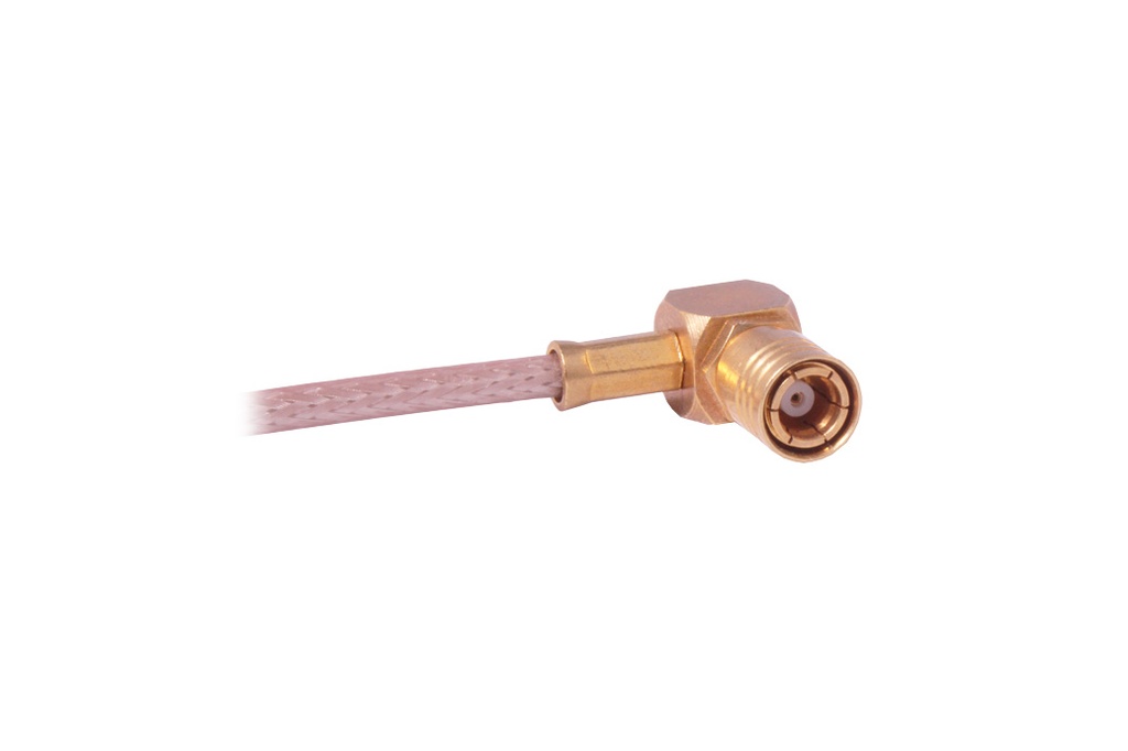 Antenne adapterkabel - SMB hun til SMB 90° hun (9cm)