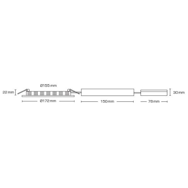 LED downlight Alisia 230V 12W 3000K dæmpbar IP44 - Rund, mat hvid