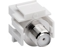 Keystone COAX han til F hun - Flush mount, Hvid