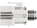 Keystone COAX han til F hun - Flush mount, Hvid