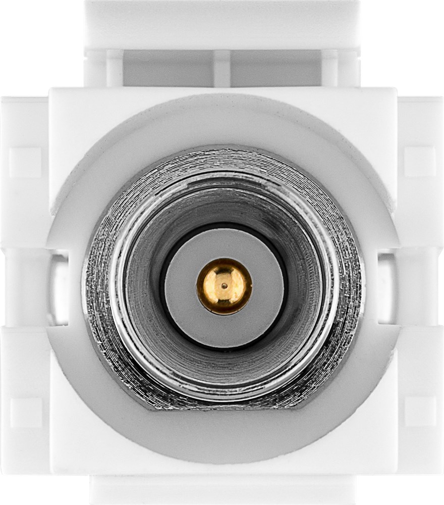 Keystone COAX han til F hun - Flush mount, Hvid