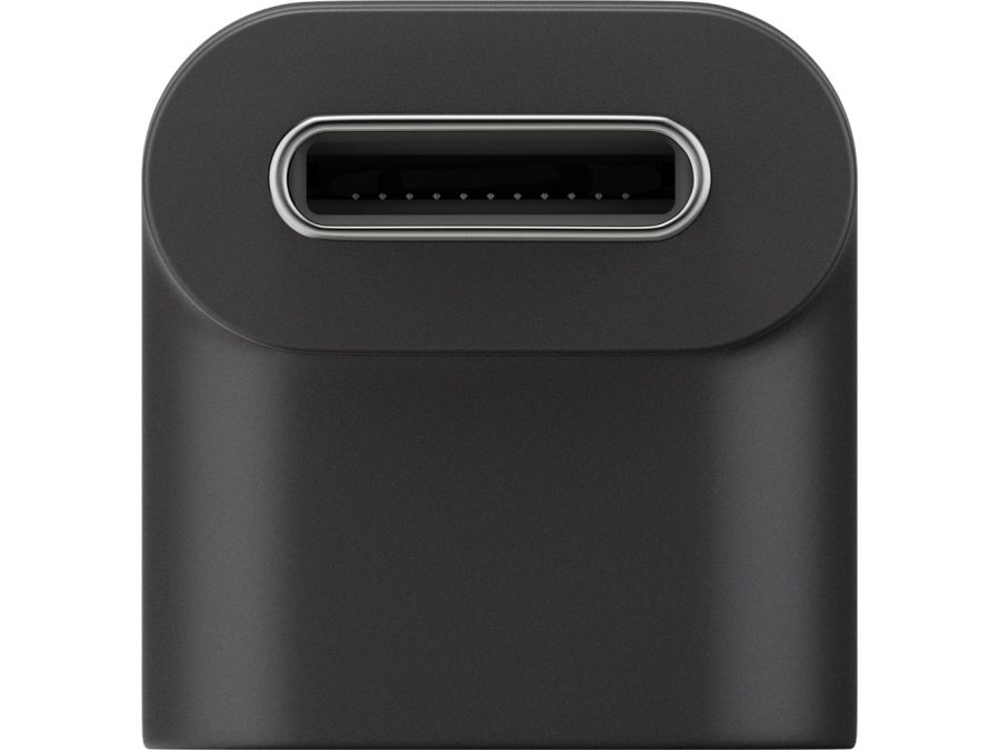USB-C 90° vinkelstik - USB-C han til USB-C hun, Ned, Sort