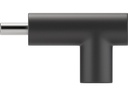 USB-C 90° vinkelstik - USB-C han til USB-C hun, Ned, Sort