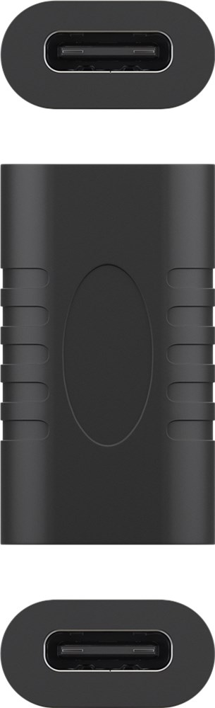 USB-C mellemled - 2 x USB-C hun, Sort