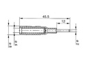 Prof. Bananadapter, 2mm han til 4mm hun, Sort