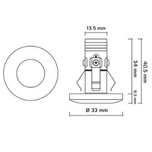 Viola stjernespot 2W Osram LED mat hvid Type:1815