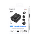 USB Rejseoplader - 5V 2,1A (US-/AU-/UK-/EU-stik)