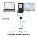 Gigabit Ethernet Splitter - 1 ind til 2 ud, 1000 Mbit/s