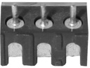 Print Skrueterminal - 3pol, 5mm benafstand, Hvid
