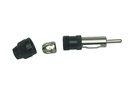 COAX bilantennestik - Han, Sort plast