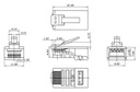 RJ45 modularstik - 8P8C til CAT6 UTP massiv/trådet (1 stk.)