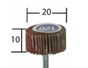 Viftesliber af normalkorund - K120 (Ø20x10mm)