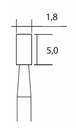 Diamant-Cylinder 1,8mm (1 stk.)