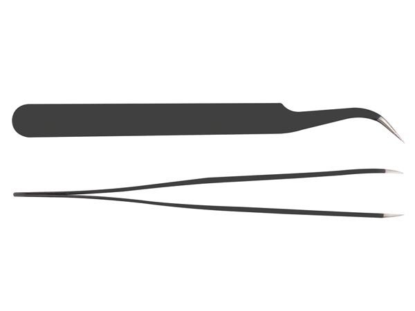 Antistatisk pincet - Bøjet spids (12,2cm)