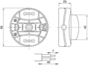 Fodkontakt - 1 pol OFF-ON, Sort
