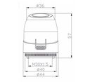 Telestat til gulvvarmestyring - 24V, NO (IP54)