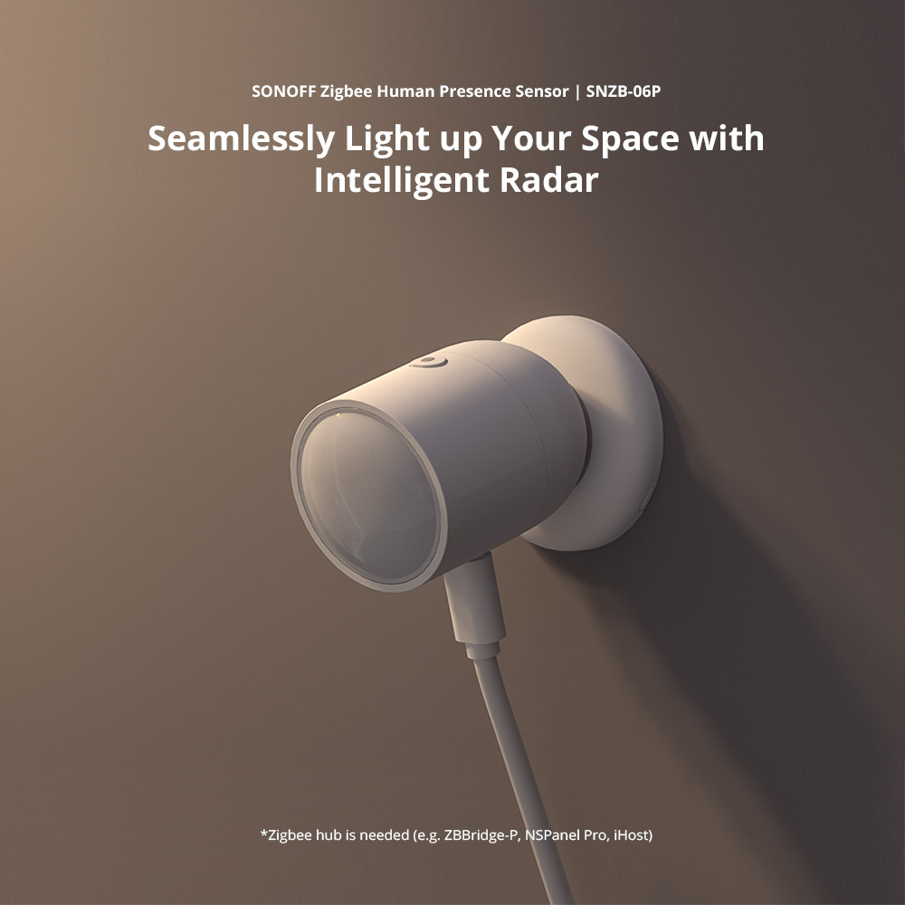 ZigBee SNZB-06P - Trådløs Person- og Lyssensor