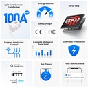Pow Ring - WIFI Smart Switch m. strømmåler, 100A
