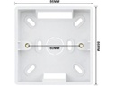 Underlag til 86x86mm vægdåser (int. std.) - Hvid