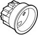 EDB stikkontakt - 240V til indbygning, (Ø43mm)