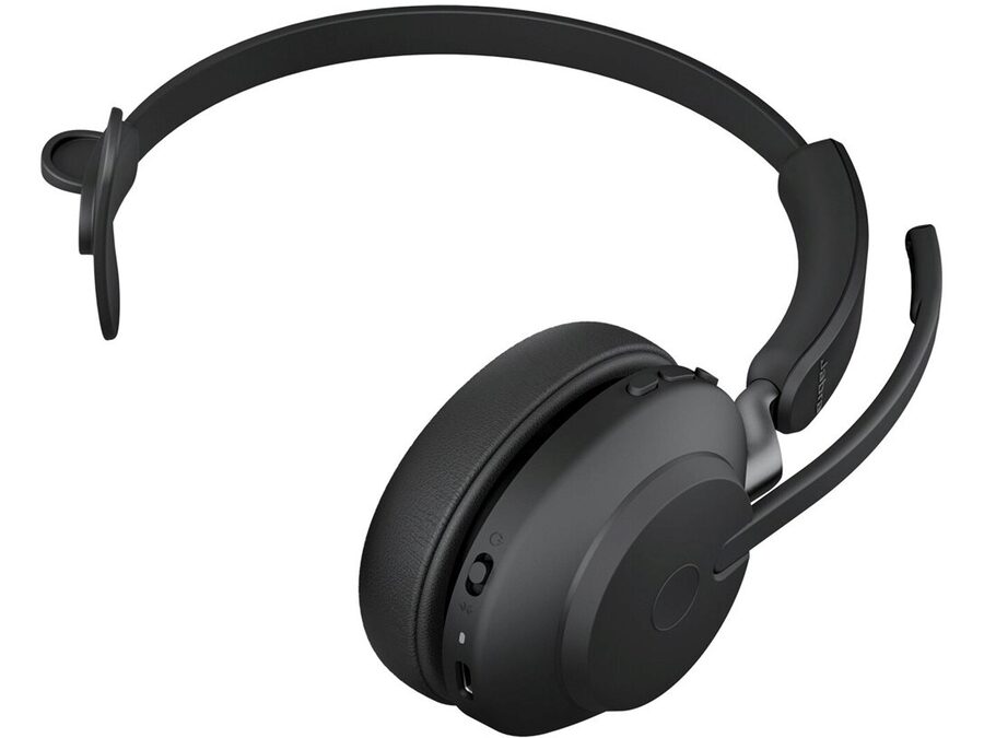 Jabra Evolve2 65 Mono UC + Ladestation + Link 380a, Sort