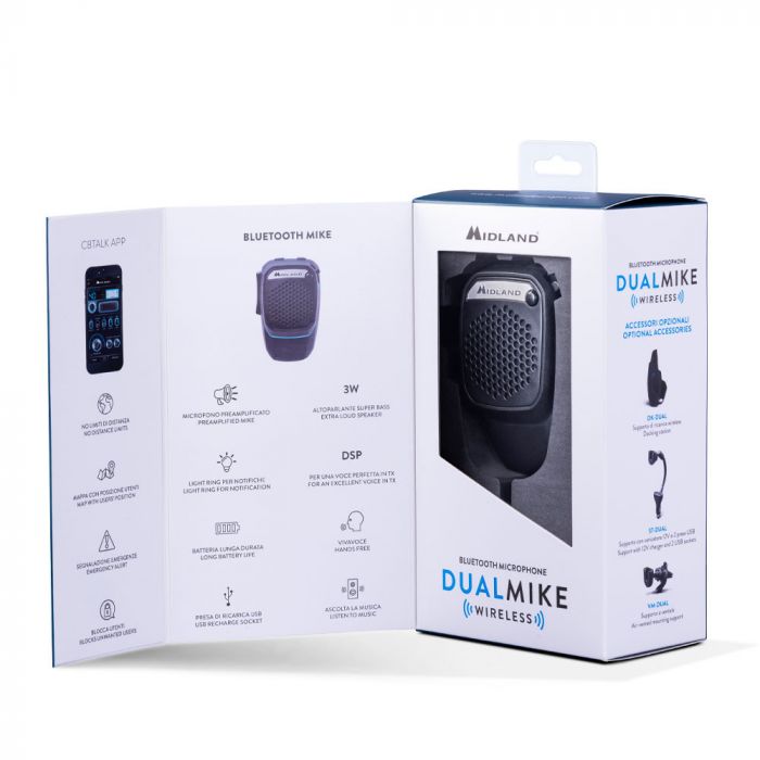 DUAL MIKE WIRELESS - Trådløs Walkie (via CB TALK App)