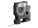 Dymotape – Farve: Hvid, Tekst: Sort, L:7m, B:9mm