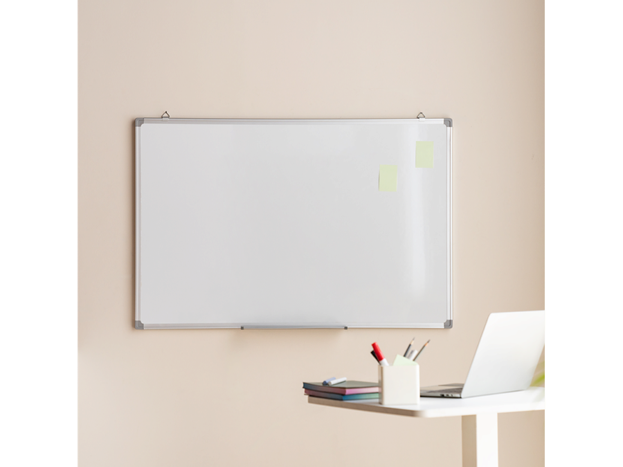 Magnetisk whiteboard - vægmont., alu.ramme (90 x 60cm)