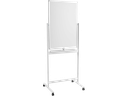 Magnetisk whiteboard - 2-sidet, alu.ramme, hjul (60 x 90cm)
