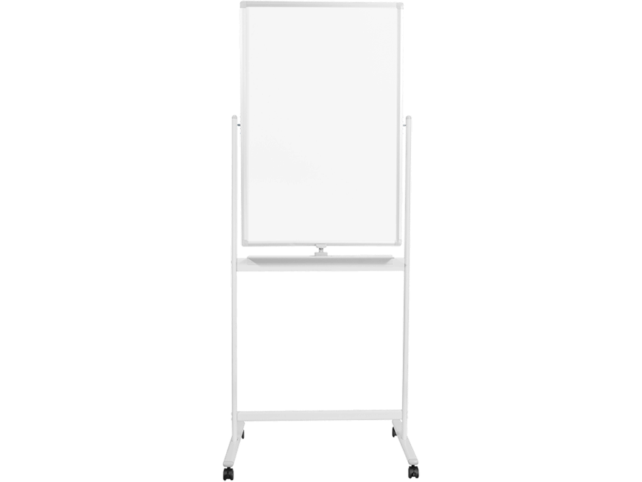 Magnetisk whiteboard - 2-sidet, alu.ramme, hjul (60 x 90cm)