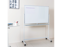 Magnetisk whiteboard - 2-sidet, alu.ramme, hjul (120 x 80cm)
