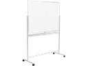 Magnetisk whiteboard - 2-sidet, alu.ramme, hjul (120 x 80cm)