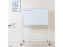 Magnetisk whiteboard - 2-sidet, alu.ramme, hjul (120 x 80cm)