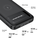 Powerbank m. QI trådløs lader - 5V / 2,1A, 8000mA, 2xUSB-A