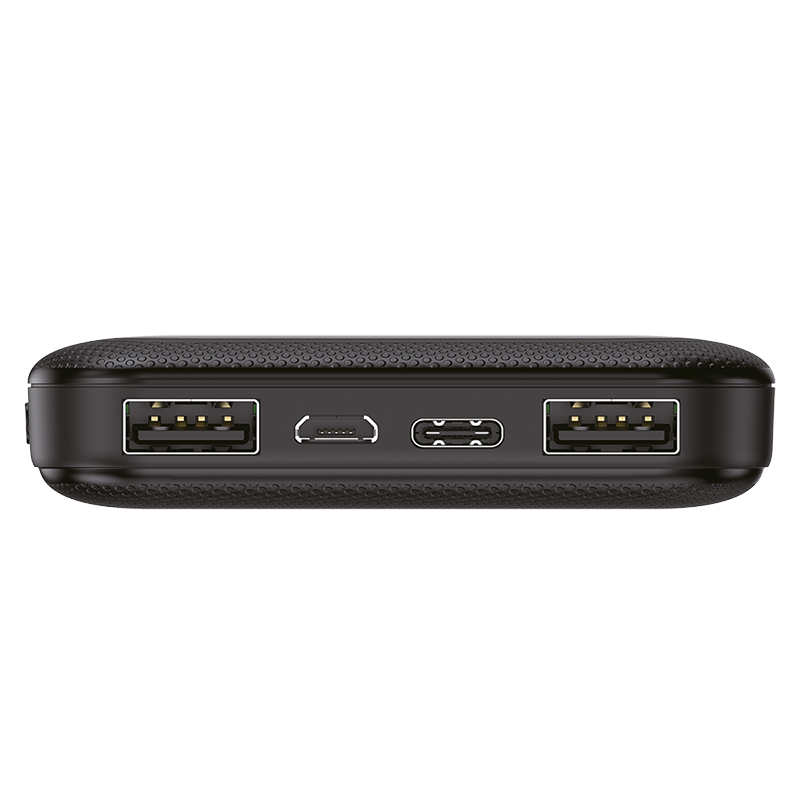 Powerbank m. QI trådløs lader - 5V / 2,1A, 8000mA, 2xUSB-A