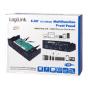 5,25" Multifunktions-Panel m. USB hub, kortlæser og eSata