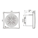Ventilator Silent 300CZ m. kontraspjæld og kugleleje