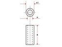 Afstandsstykke - 15mm aluminium (M3)