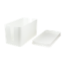 Kabelskjuler boks - 235x115x120mm, Hvid