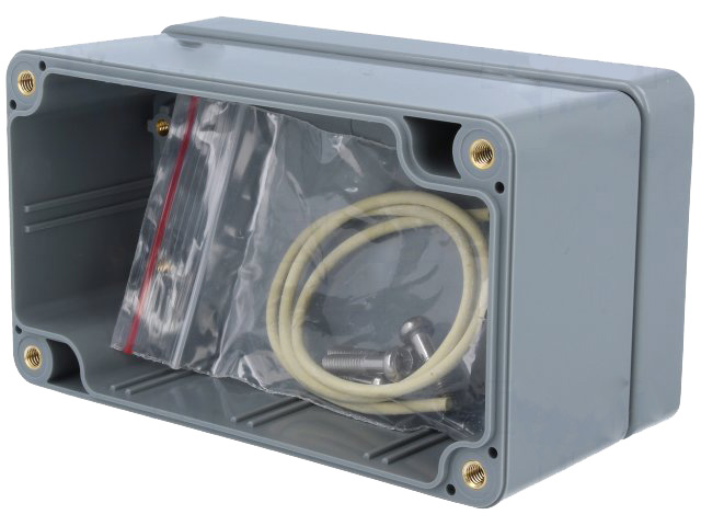 G308 plastkabinet - Mørkegrå, IP65 (65x115x55mm)